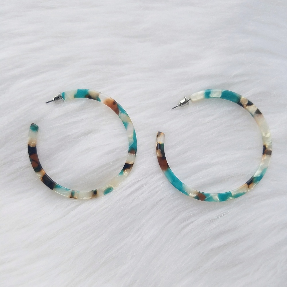 Fall Days Resin Hoop Earrings
